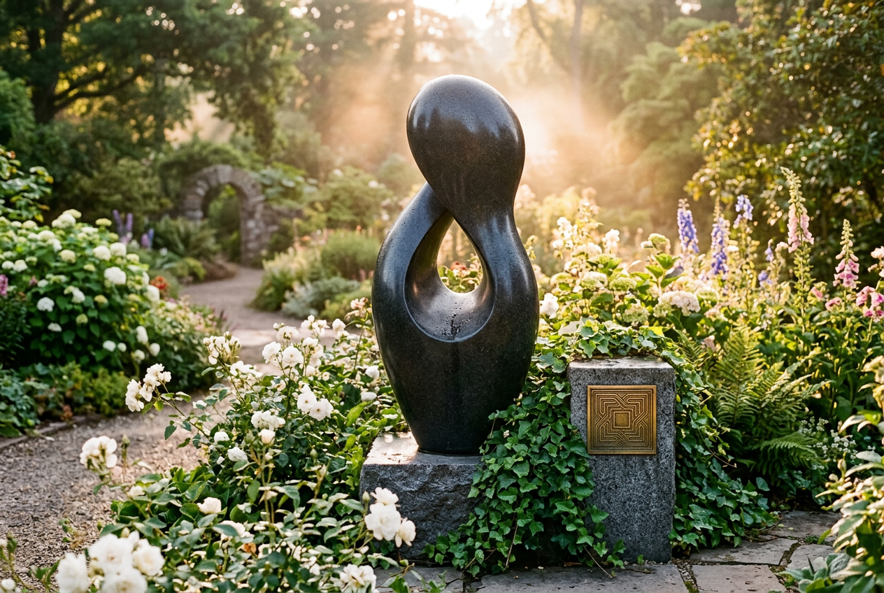 A peaceful memorial garden
